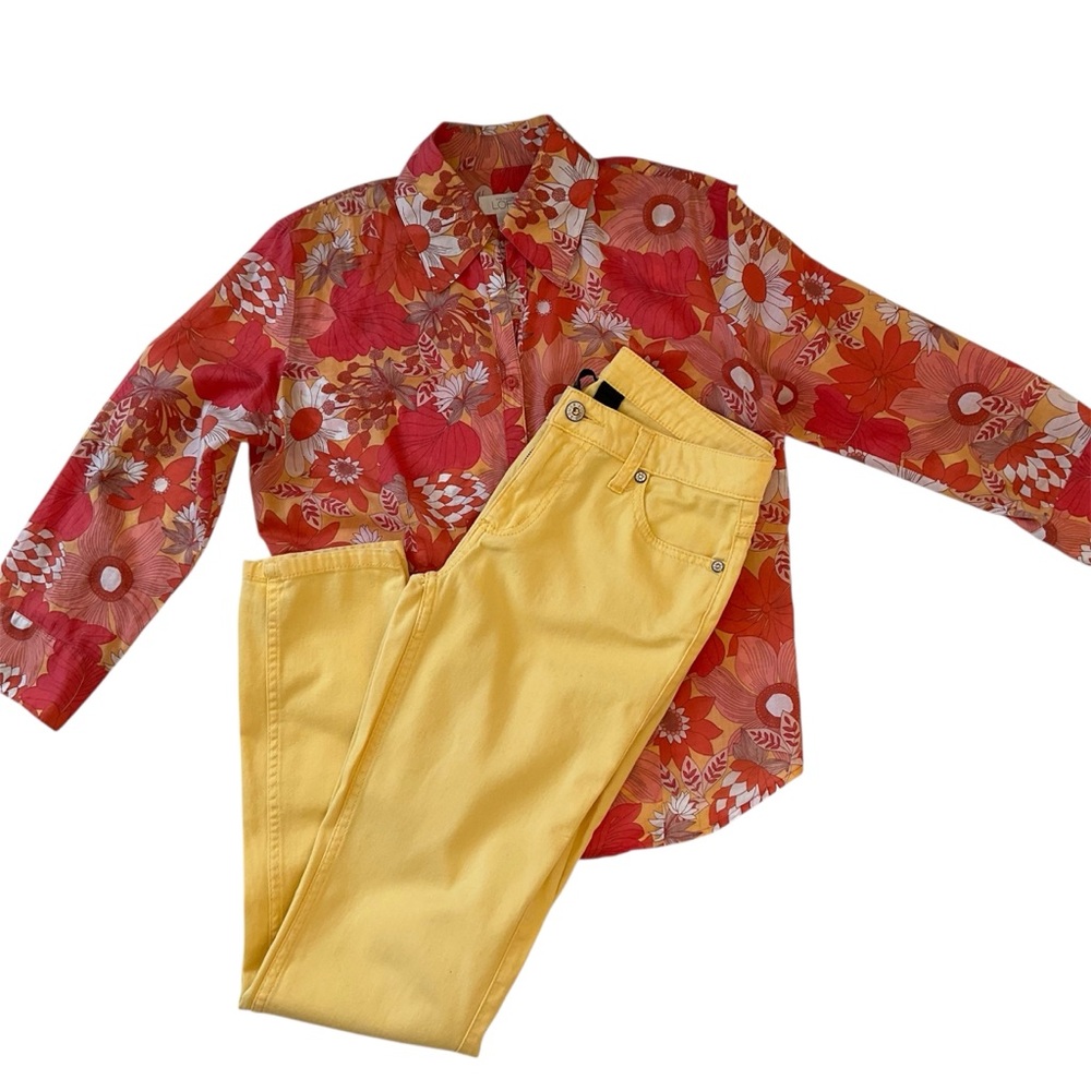 Bisou Bisou Yellow Pants Size 2